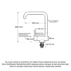 Fause Pencere Önü Katlanır Eviye Bataryası Siyah KPN101-B