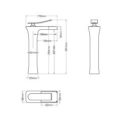 Lavabo Bataryası Şelale Siyah KSL102-B