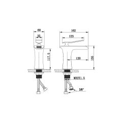 Fause Lavabo Bataryası Şelale Antik Eskitme KLB102-A