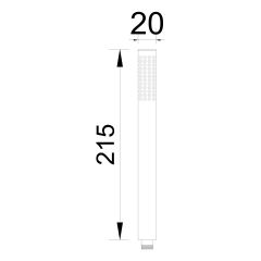 Fause El Duş Başlığı Pirinç Metal Oval Siyah KE101-B