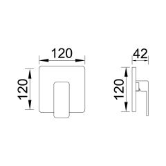 Fause Ankastre Duş Bataryası Tetra KAB102-1