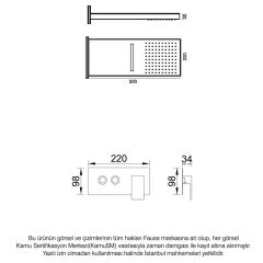 Fause Ankastre Comfort Duş Seti Altın Gold FAU109-G